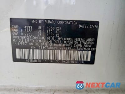 Zdjęcie 12 z 12 samochodu: 2020 SUBARU IMPREZA VIN:4S3GTAD62L3727895 - miniatura