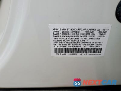 Zdjęcie 13 z 13 samochodu: 2016 ACURA MDX TECHNOLOGY VIN:5FRYD4H40GB050722 - miniatura