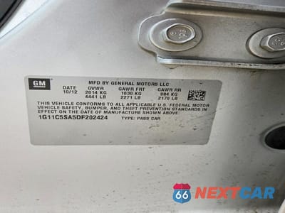 Zdjęcie 12 z 12 samochodu: 2013 CHEVROLET MALIBU 1LT VIN:1G11C5SA5DF202424 - miniatura
