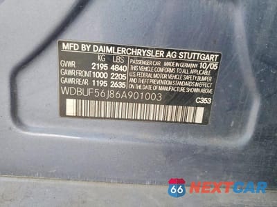 Zdjęcie 12 z 12 samochodu: 2006 MERCEDES-BENZ E 350 VIN:WDBUF56J86A901003 - miniatura