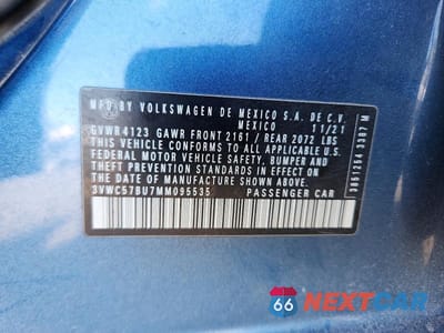 Zdjęcie 12 z 12 samochodu: 2021 VOLKSWAGEN JETTA S VIN:3VWC57BU7MM095535 - miniatura