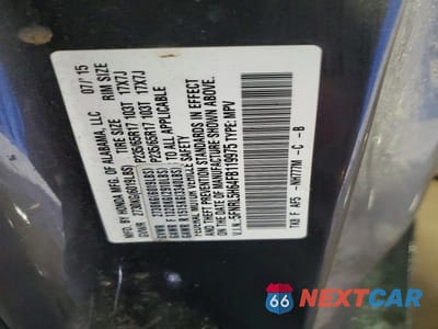Zdjęcie 13 z 13 samochodu: 2015 HONDA ODYSSEY EXL VIN:5FNRL5H64FB119975 - miniatura