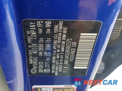 Zdjęcie 12 z 12 samochodu: 2024 HYUNDAI ELANTRA SEL VIN:KMHLM4DG9RU661575 - miniatura