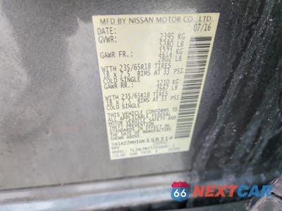 Zdjęcie 13 z 13 samochodu: 2016 NISSAN MURANO S VIN:5N1AZ2MH1GN158314 - miniatura