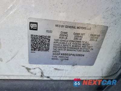 Zdjęcie 12 z 12 samochodu: 2023 CHEVROLET BOLT EV 2LT VIN:1G1FX6S01P4132654 - miniatura