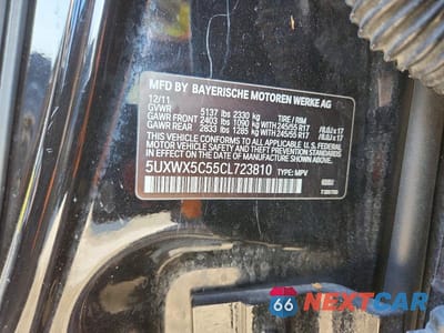 Zdjęcie 13 z 13 samochodu: 2012 BMW X3 XDRIVE28I VIN:5UXWX5C55CL723810 - miniatura