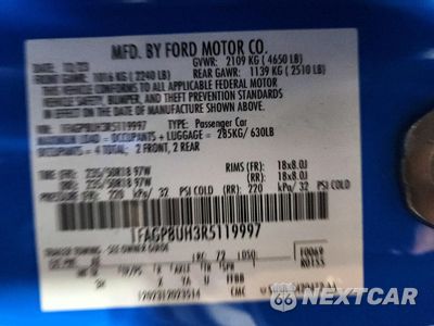 Zdjęcie 14 z 14 samochodu: 2024 FORD MUSTANG VIN:1FAGP8UH3R5119997 - miniatura