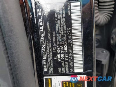 Zdjęcie 12 z 12 samochodu: 2017 MERCEDES-BENZ C 300 VIN:55SWF4JB8HU204279 - miniatura