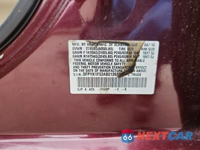 Zdjęcie 12 z 12 samochodu: 2010 HONDA RIDGELINE RTL VIN:5FPYK1F53AB012630 - miniatura