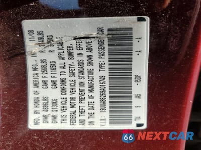Zdjęcie 12 z 12 samochodu: 2009 ACURA TL VIN:19UUA86269A016749 - miniatura
