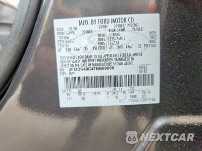 Zdjęcie 13 z 13 samochodu: 2007 FORD EDGE SEL PLUS VIN:2FMDK49C47BB69099 - miniatura