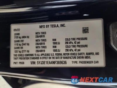 Zdjęcie 12 z 12 samochodu: 2022 TESLA MODEL 3 VIN:5YJ3E1EA4NF369636 - miniatura