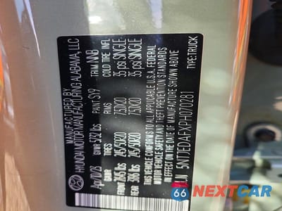 Zdjęcie 13 z 13 samochodu: 2023 HYUNDAI SANTA CRUZ LIMITED VIN:5NTJEDAFXPH070281 - miniatura
