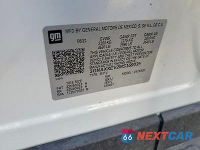 Zdjęcie 13 z 13 samochodu: 2021 CHEVROLET EQUINOX PREMIER VIN:3GNAXXEV2MS169035 - miniatura