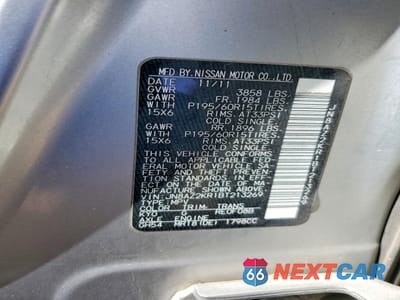 Zdjęcie 12 z 13 samochodu: 2011 NISSAN CUBE 1.8 VIN:JN8AZ2KR1BT213269 - miniatura