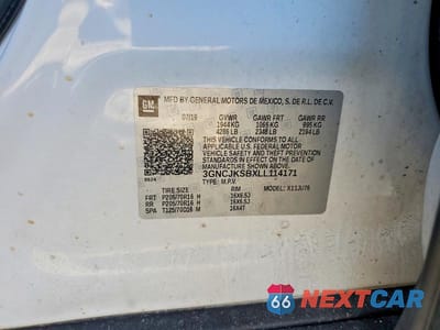 Zdjęcie 12 z 12 samochodu: 2020 CHEVROLET TRAX LS VIN:3GNCJKSBXLL114171 - miniatura