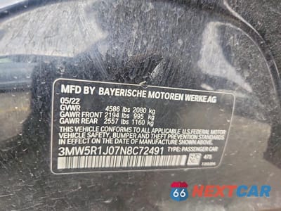 Zdjęcie 12 z 12 samochodu: 2022 BMW 330I VIN:3MW5R1J07N8C72491 - miniatura