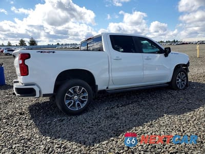 Trzecie zdjęcie samochodu z tyłu: 2023 CHEVROLET SILVERADO K1500 RST VIN:1GCUDEEL6PZ202224 - miniatura