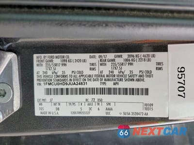 Zdjęcie 13 z 13 samochodu: 2018 FORD ESCAPE SEL VIN:1FMCU0HD9JUA24831 - miniatura
