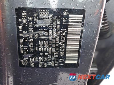 Zdjęcie 12 z 13 samochodu: 2021 HYUNDAI TUCSON SE VIN:KM8J23A47MU339401 - miniatura