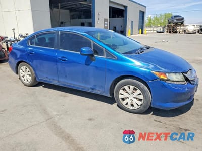 Czwarte zdjęcie samochodu z boku: 2012 HONDA CIVIC LX VIN:2HGFB2F52CH507261 - miniatura