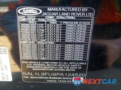 Zdjęcie 13 z 13 samochodu: 2023 LAND ROVER RANGE ROVER SPORT DYNAMIC SE VIN:SAL1L9FU9PA124520 - miniatura
