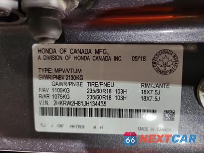 Zdjęcie 13 z 13 samochodu: 2018 HONDA CR-V EXL VIN:2HKRW2H81JH134435 - miniatura