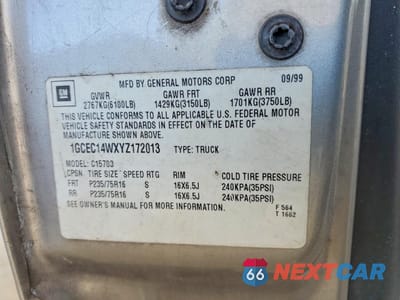 Zdjęcie 12 z 13 samochodu: 2000 CHEVROLET SILVERADO C1500 VIN:1GCEC14WXYZ172013 - miniatura