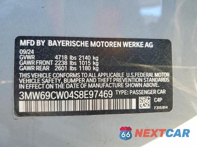 Zdjęcie 12 z 12 samochodu: 2025 BMW 330I VIN:3MW69CW04S8E97469 - miniatura