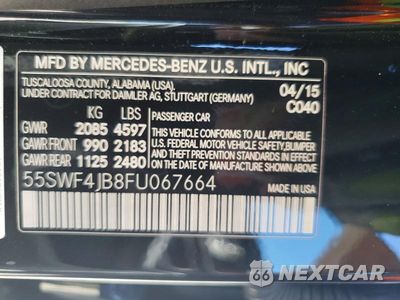 Zdjęcie 12 z 12 samochodu: 2015 MERCEDES-BENZ C 300 VIN:55SWF4JB8FU067664 - miniatura