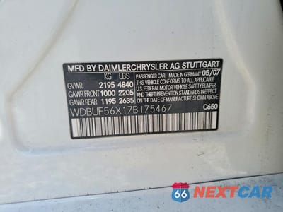 Zdjęcie 12 z 12 samochodu: 2007 MERCEDES-BENZ E 350 VIN:WDBUF56X17B175467 - miniatura