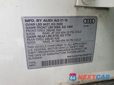 Zdjęcie 14 z 15 samochodu: 2018 AUDI Q7 PREMIUM PLUS VIN:WA1LHAF78JD028715 - miniatura