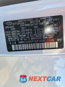 Zdjęcie 13 z 13 samochodu: 2023 HYUNDAI KONA SE VIN:KM8K22AB5PU041639 - miniatura