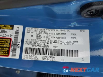 Zdjęcie 12 z 12 samochodu: 2021 TOYOTA TUNDRA SR5 VIN:5TFRY5F16MX284874 - miniatura