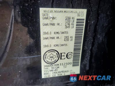 Zdjęcie 13 z 13 samochodu: 2013 NISSAN TITAN S VIN:1N6AA0EJXDN312500 - miniatura