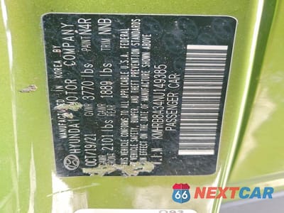 Zdjęcie 13 z 13 samochodu: 2022 HYUNDAI VENUE SE VIN:KMHRB8A34NU149385 - miniatura