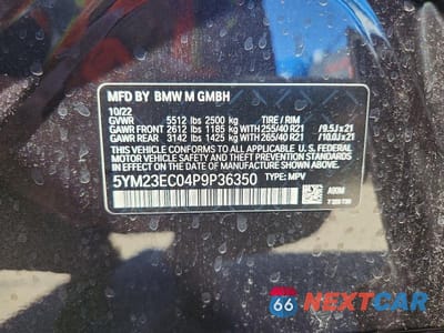 Zdjęcie 13 z 13 samochodu: 2023 BMW X4 M VIN:5YM23EC04P9P36350 - miniatura