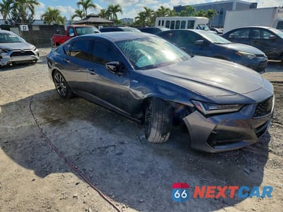 Czwarte zdjęcie samochodu z boku: 2022 ACURA TLX TECH A VIN:19UUB5F57NA002777 - miniatura