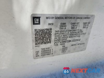 Zdjęcie 12 z 12 samochodu: 2019 GMC SIERRA LIMITED K1500 SLE VIN:2GTV2MEC8K1122932 - miniatura
