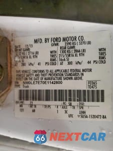 Zdjęcie 13 z 13 samochodu: 2014 FORD TRANSIT CONNECT XL DELIVERY VAN VIN:NM0LE7E70E1142800 - miniatura