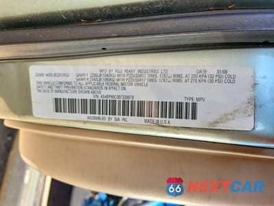 Zdjęcie 13 z 13 samochodu: 2009 SUBARU OUTBACK 2.5I LIMITED VIN:4S4BP66C097339978 - miniatura