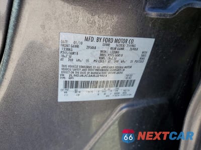 Zdjęcie 12 z 12 samochodu: 2010 LINCOLN TOWNHOUSE MKX VIN:2LMDJ8JC2ABJ21604 - miniatura