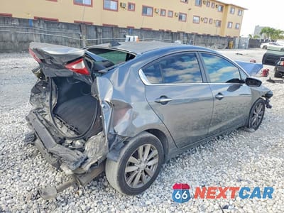 Trzecie zdjęcie samochodu z tyłu: 2014 KIA FORTE EX VIN:KNAFX4A87E5086660 - miniatura