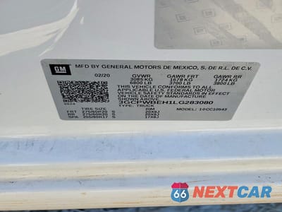 Zdjęcie 12 z 12 samochodu: 2020 CHEVROLET SILVERADO C1500 CUSTOM VIN:3GCPWBEH1LG283080 - miniatura