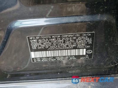 Zdjęcie 12 z 12 samochodu: 2006 LEXUS IS 250 BASE VIN:JTHCK262262008043 - miniatura