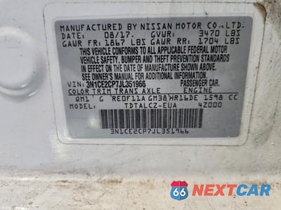 Zdjęcie 12 z 12 samochodu: 2018 NISSAN VERSA NOTE S VIN:3N1CE2CP7JL351966 - miniatura