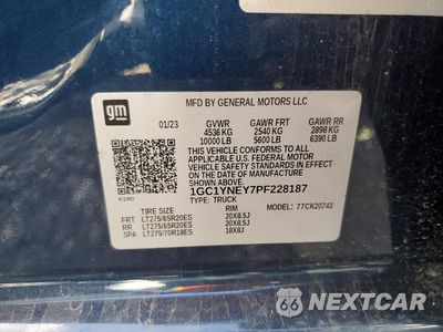 Zdjęcie 12 z 12 samochodu: 2023 CHEVROLET SILVERADO K2500 HEAVY DUTY LT VIN:1GC1YNEY7PF228187 - miniatura