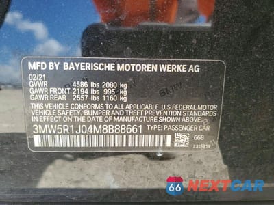 Zdjęcie 12 z 12 samochodu: 2021 BMW 330I VIN:3MW5R1J04M8B88661 - miniatura