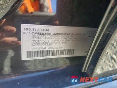 Zdjęcie 13 z 13 samochodu: 2013 AUDI S4 PRESTIGE VIN:WAUKGAFL4DA063191 - miniatura