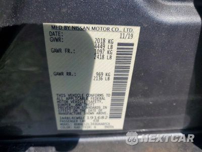 Zdjęcie 12 z 12 samochodu: 2020 NISSAN ALTIMA 2.5 SR VIN:1N4BL4CW6LC191682 - miniatura